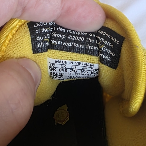 Adidas X Lego Sport Kids Yellow Sneakers Size 9 - Picture 13 of 13